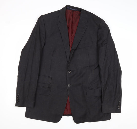 Marks and Spencer Mens Grey Wool Jacket Suit Jacket Size 42 Regular