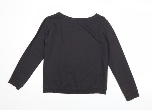 H&M Girls Black Cotton Pullover Sweatshirt Size 15 Years Pullover - Bronx