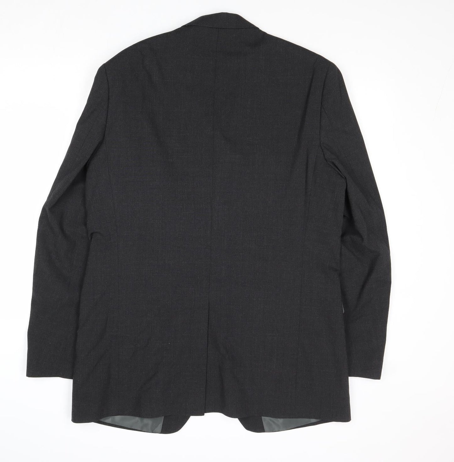 John Lewis Mens Grey Polyester Jacket Suit Jacket Size 42 Regular