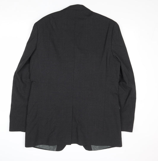 John Lewis Mens Grey Polyester Jacket Suit Jacket Size 42 Regular