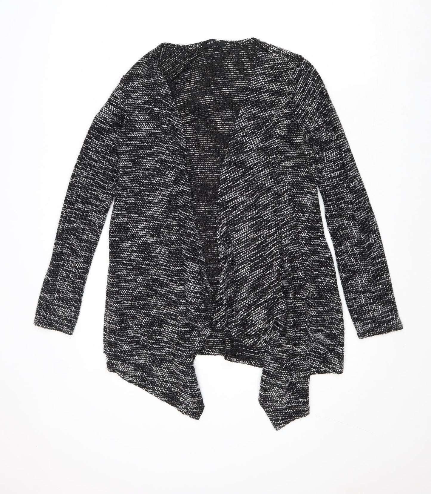 New Look Womens Grey V-Neck Polyester Cardigan Jumper Size S