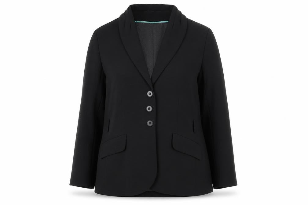 Klass Womens Black Polyester Jacket Blazer Size 14