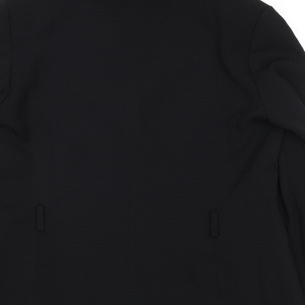 Klass Womens Black Polyester Jacket Blazer Size 14