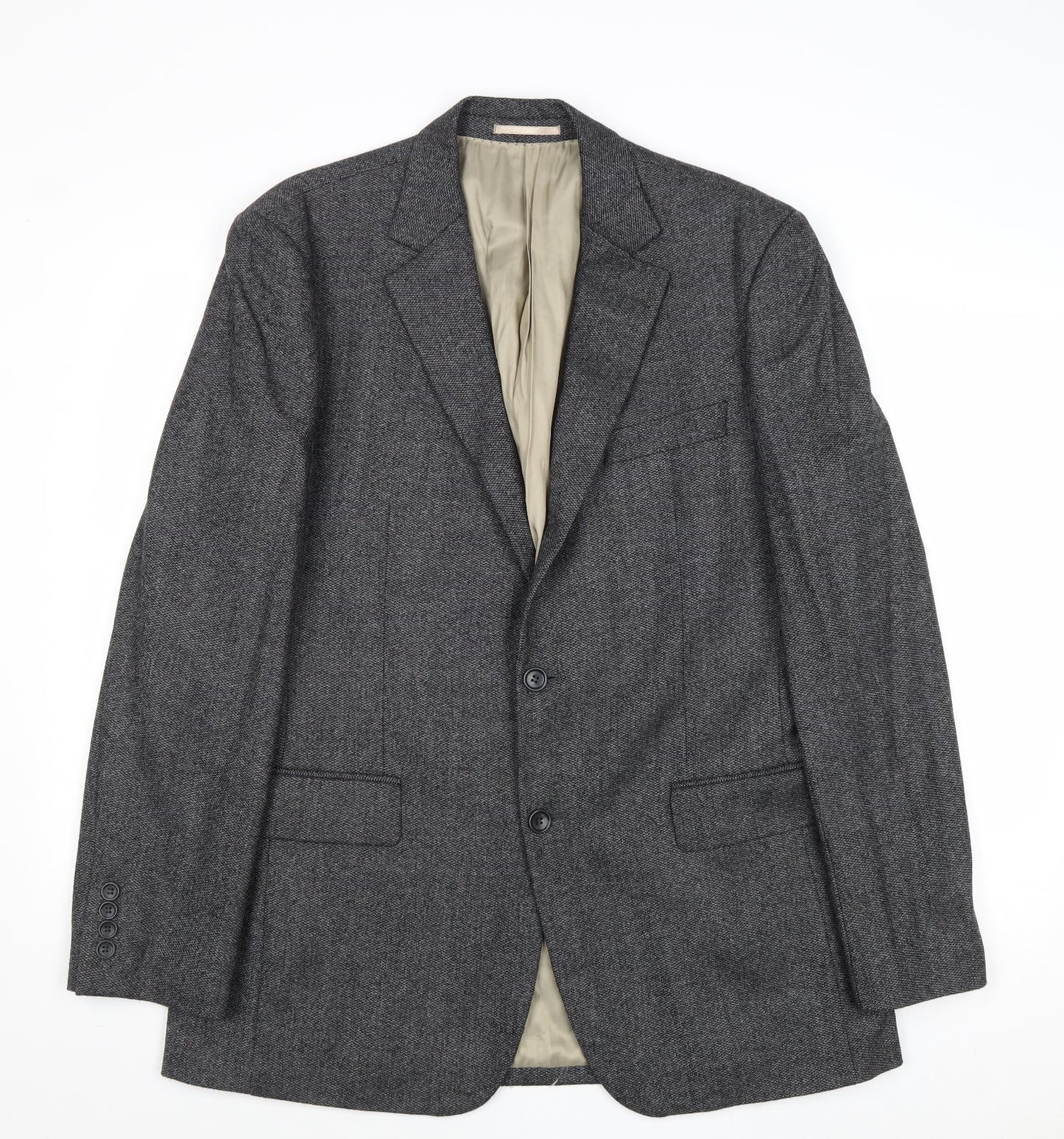 Deha Villand Mens Grey Wool Jacket Suit Jacket Size 42 Regular
