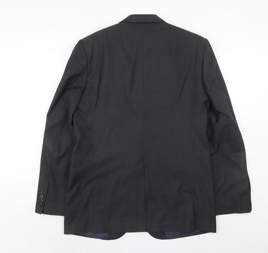 Autograph Mens Grey Polyester Jacket Suit Jacket Size 42 Regular