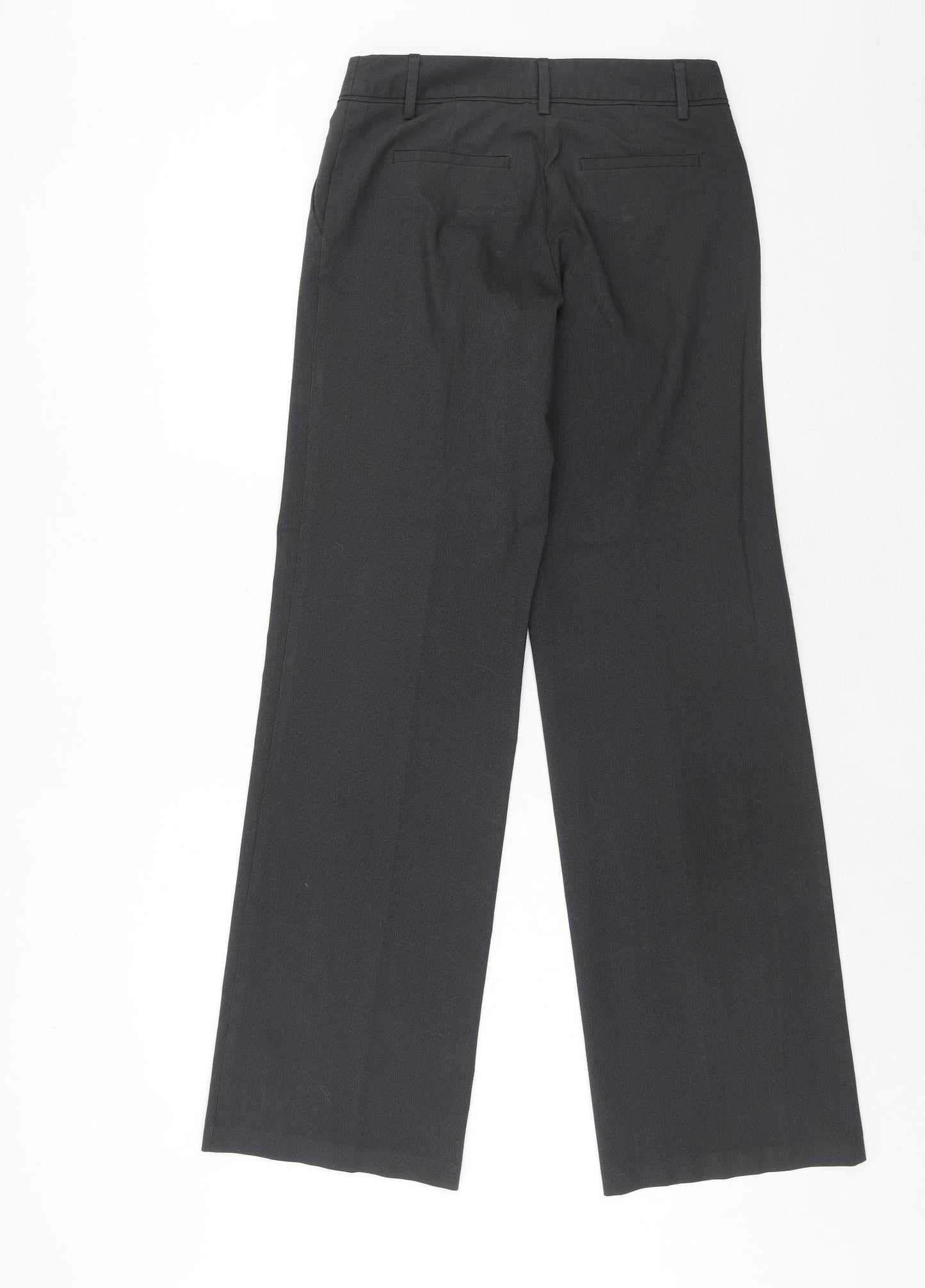 Sisley Womens Grey Polyester Dress Pants Trousers Size 10 Regular Hook & Eye