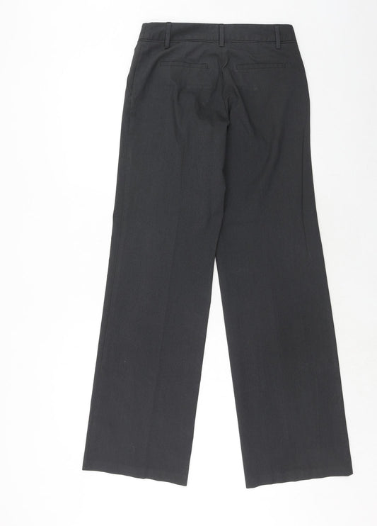 Sisley Womens Grey Polyester Dress Pants Trousers Size 10 Regular Hook & Eye