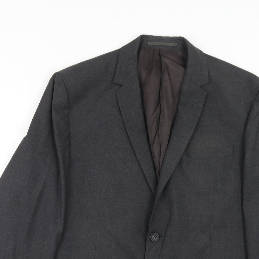 Shoreditch Mens Grey Wool Jacket Suit Jacket Size 42 Regular