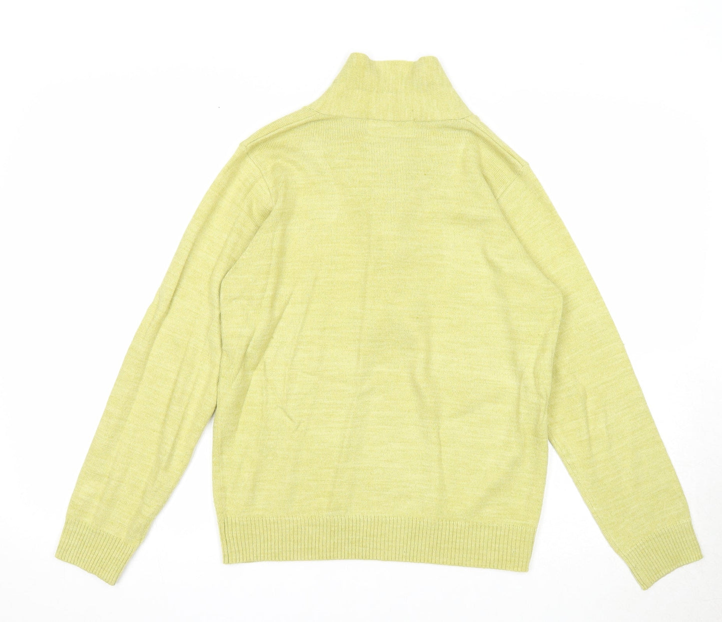 EWM Womens Green Collared Acrylic Pullover Jumper Size 10