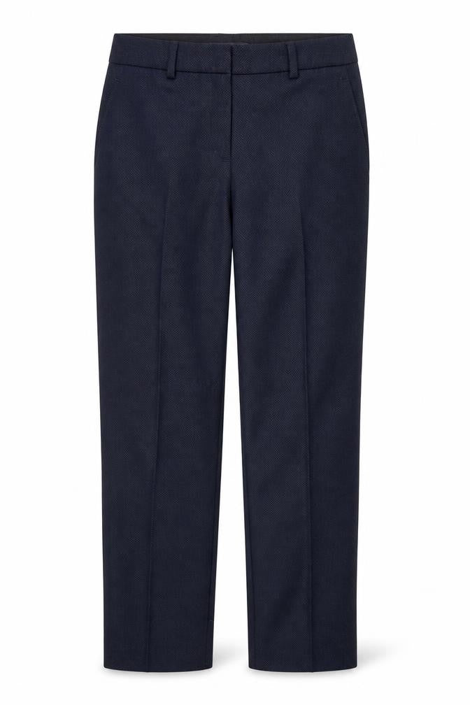Marks and Spencer Womens Blue Polyester Trousers Size 10 Regular Zip