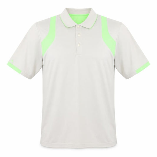 Antigua Mens Grey Polyester Polo Size M Collared Button