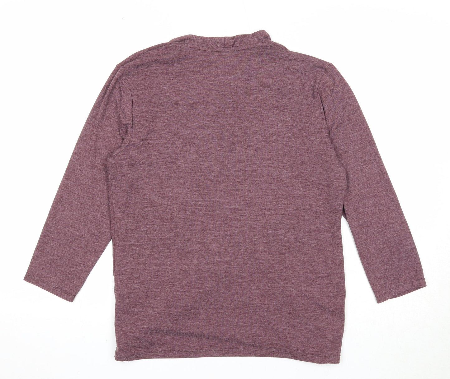 Dorothy Perkins Womens Purple V-Neck Polyester Pullover Jumper Size 12 - Wrap Style
