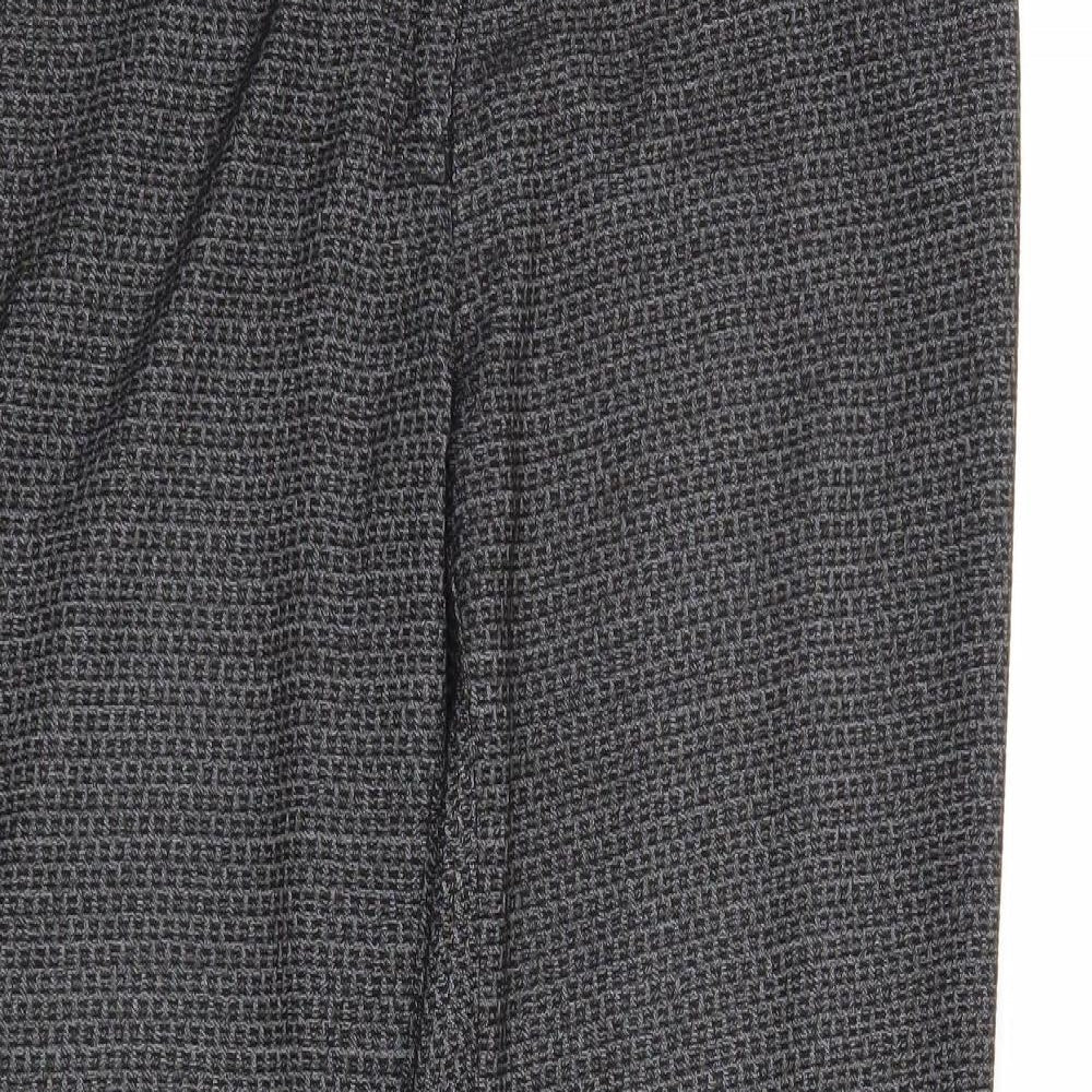 NEXT Womens Black Polyester Trousers Size 10 Regular Zip