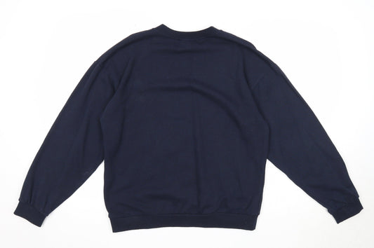 I SAW IT FIRST Womens Blue Cotton Pullover Sweatshirt Size S Pullover - Love