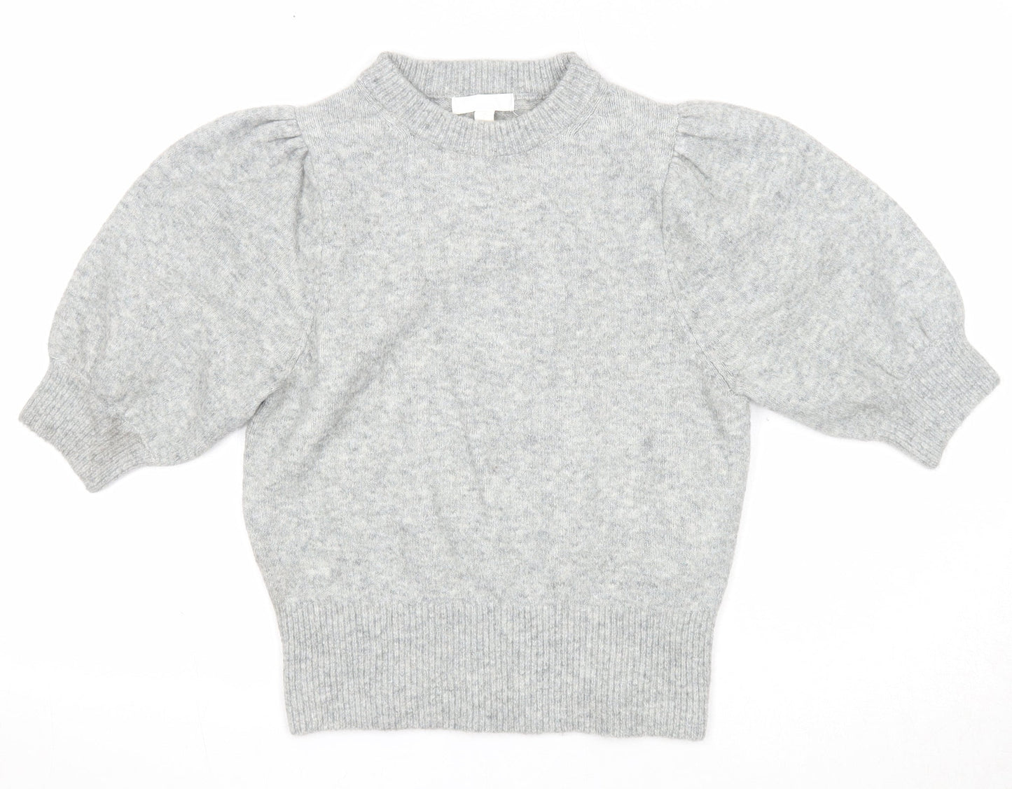 H&M Womens Grey Round Neck Polyester Pullover Jumper Size S - Shoulder Detail