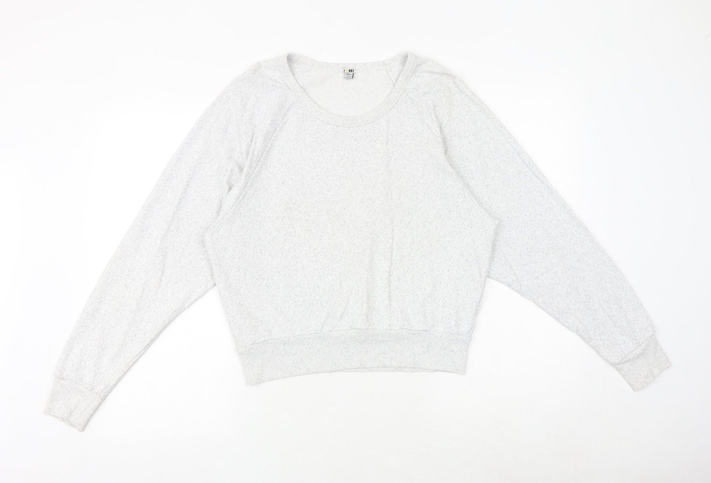 I Love H81 Womens Grey Cotton Pullover Sweatshirt Size M Pullover