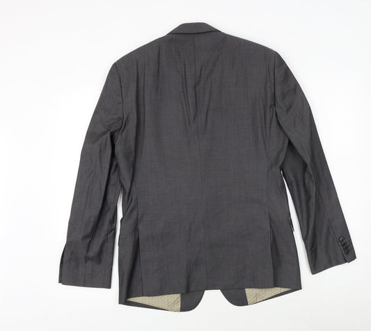 NEXT Mens Grey Wool Jacket Suit Jacket Size 38 Regular