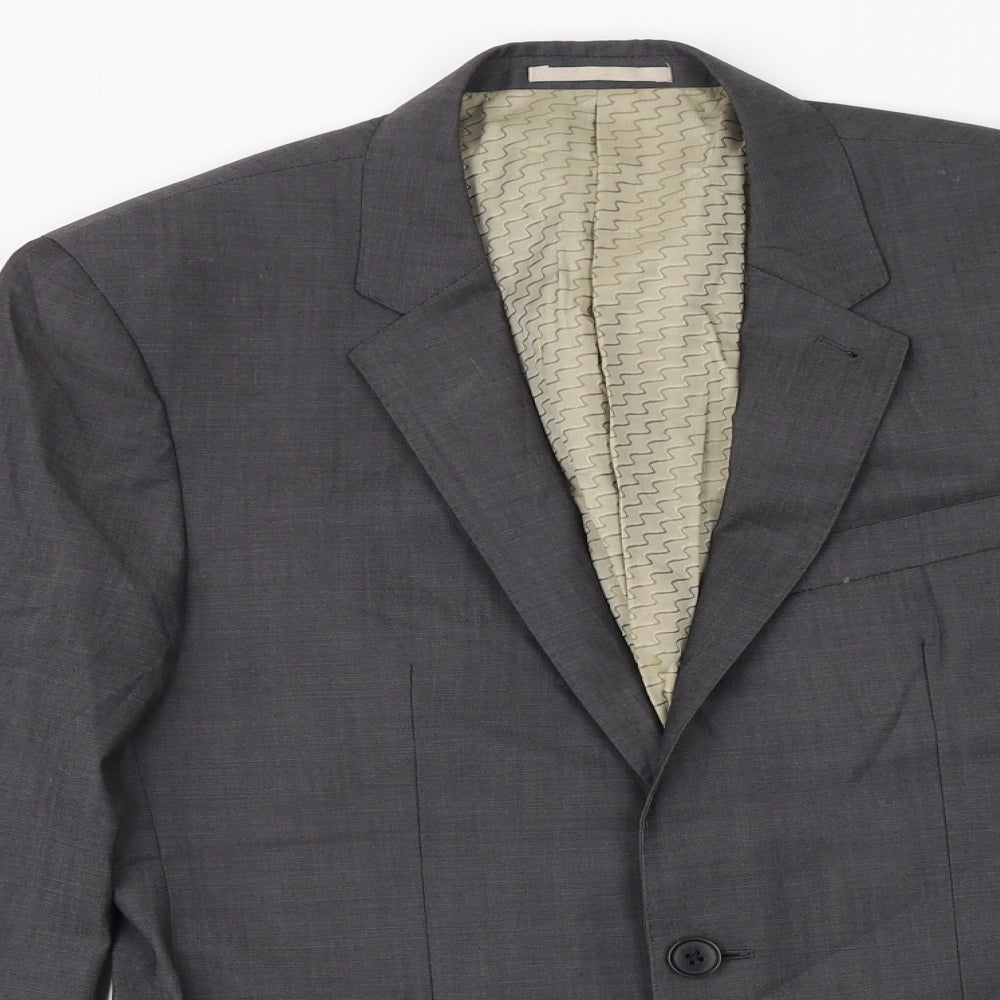 NEXT Mens Grey Wool Jacket Suit Jacket Size 38 Regular