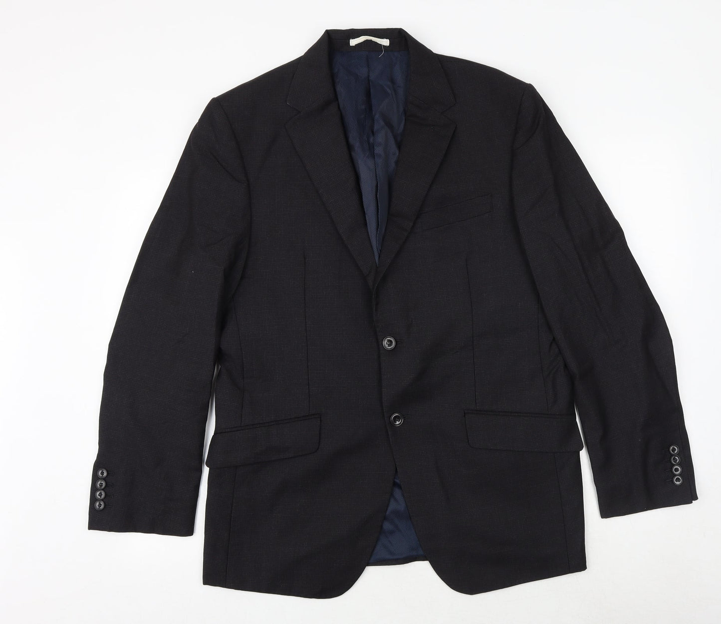 Marks and Spencer Mens Black Wool Jacket Suit Jacket Size 40 Regular