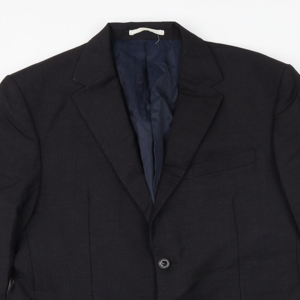 Marks and Spencer Mens Black Wool Jacket Suit Jacket Size 40 Regular