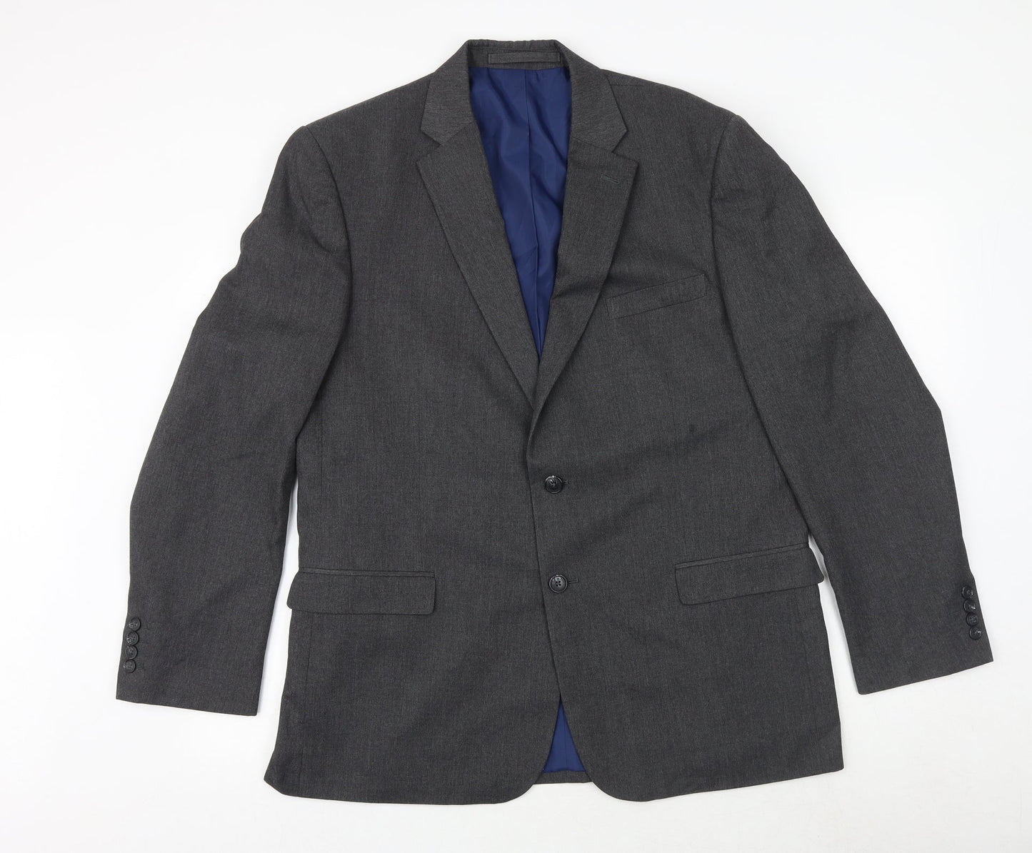 Marks and Spencer Mens Grey Polyester Jacket Suit Jacket Size 44 Regular