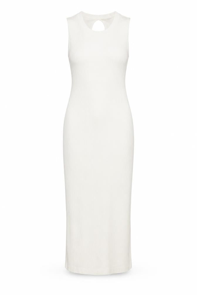Noisy may Womens White Viscose Bodycon Size M Round Neck Pullover