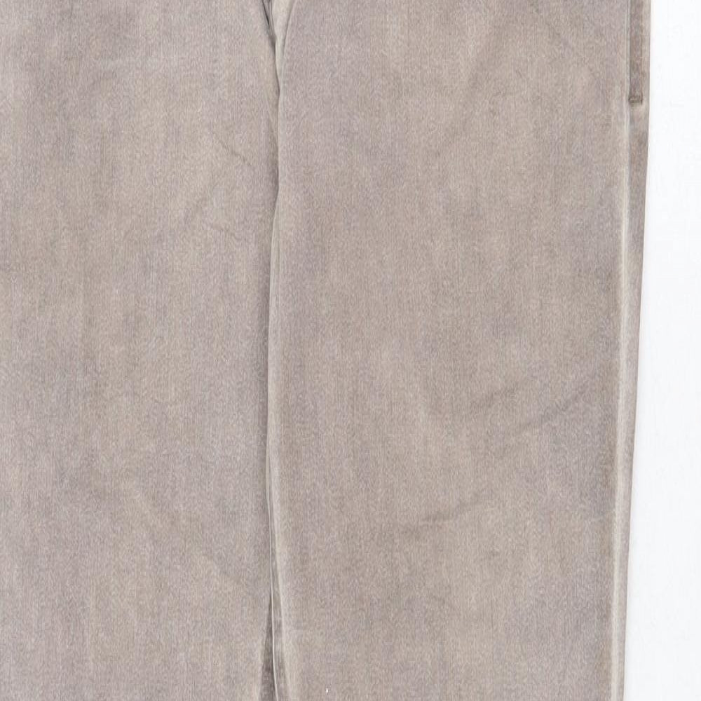 Buena Vista Womens Grey Cotton Skinny Jeans Size XS Regular Zip