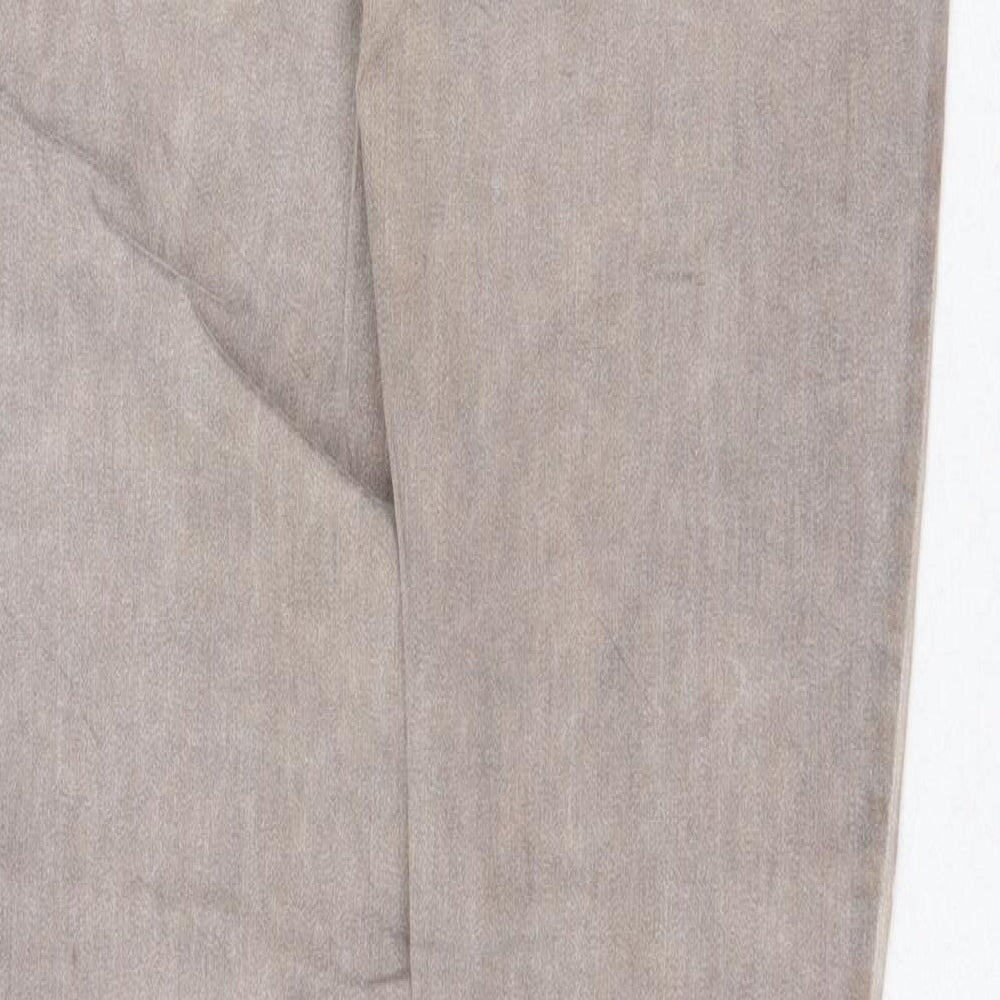 Buena Vista Womens Grey Cotton Skinny Jeans Size XS Regular Zip
