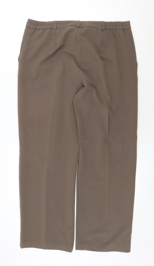 Julipa Womens Grey Polyester Trousers Size 16 Regular Zip