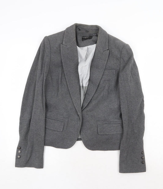 Marks and Spencer Womens Grey Jacket Blazer Size 12 Button