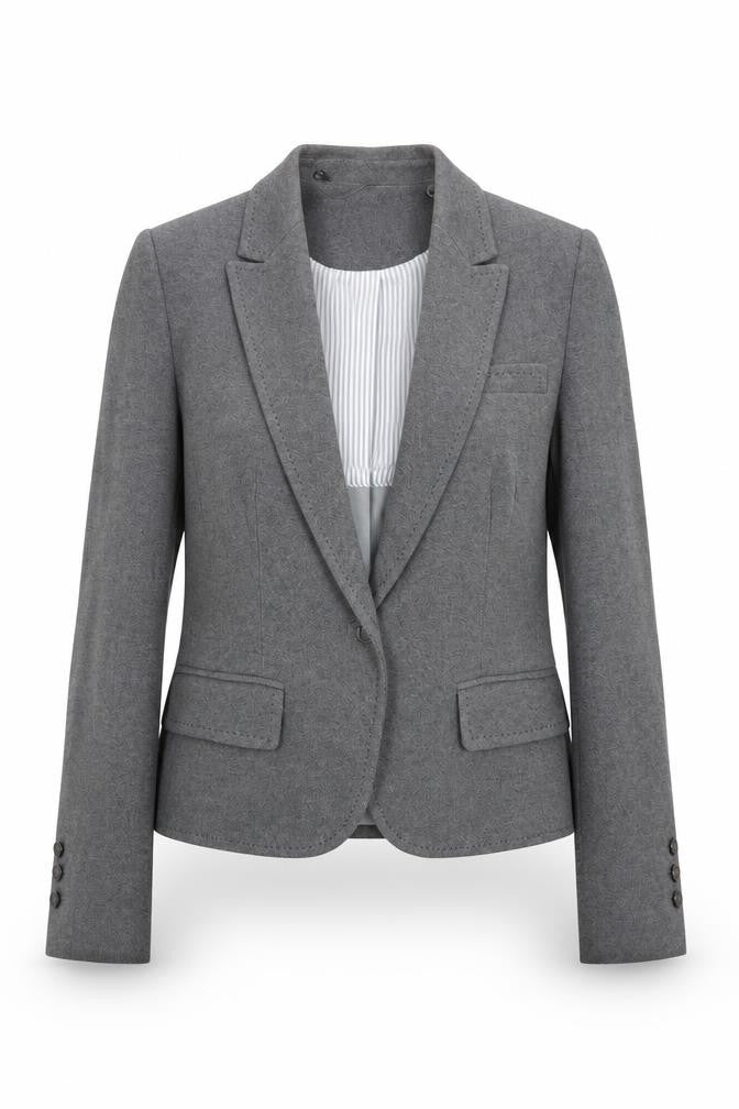 Marks & Spencer Womens Grey Jacket Blazer Size 12 Button