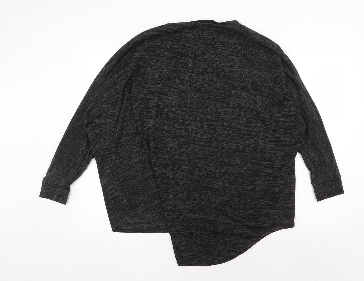 New Look Womens Grey Round Neck Polyester Pullover Jumper Size M