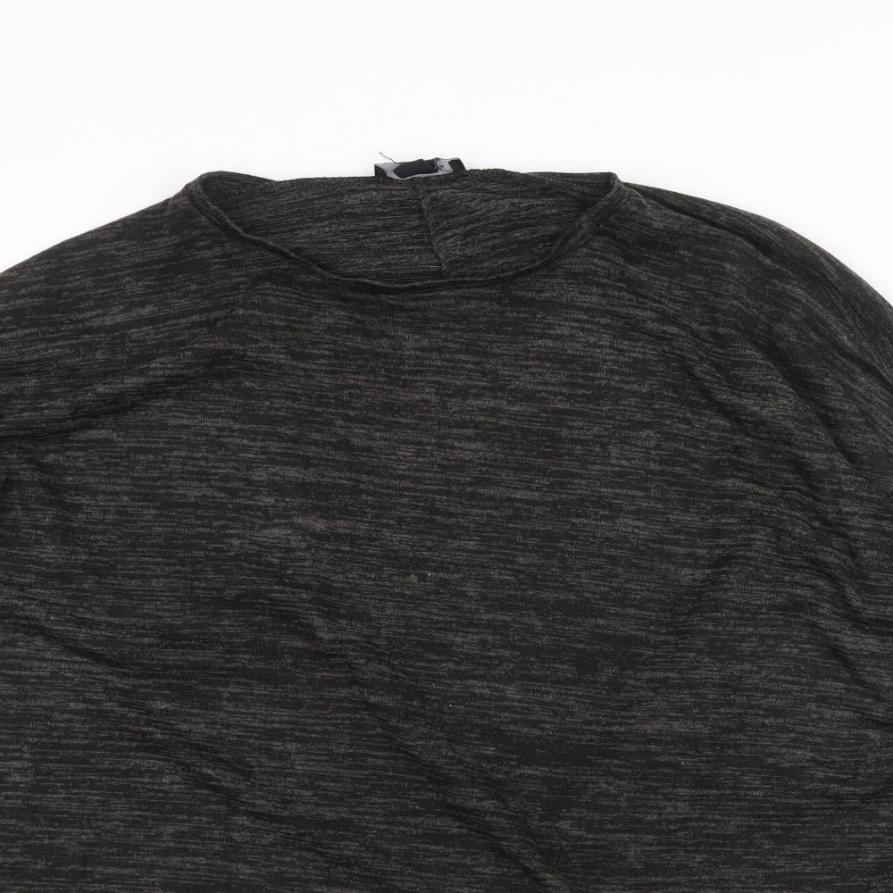 New Look Womens Grey Round Neck Polyester Pullover Jumper Size M