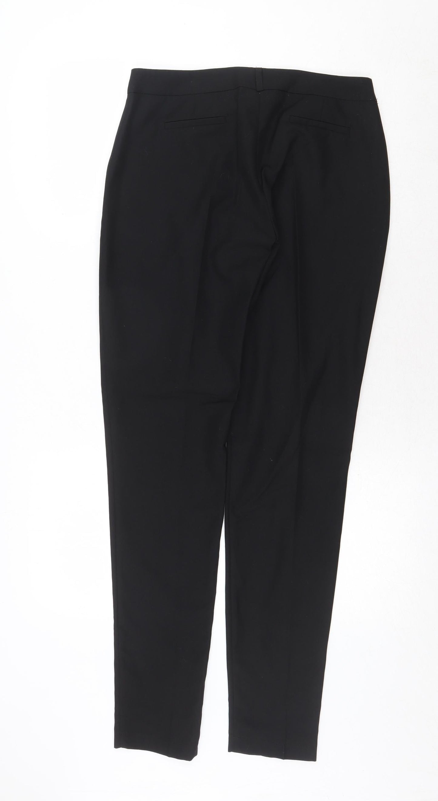 Select Womens Black Polyester Trousers Size 8 Regular Zip