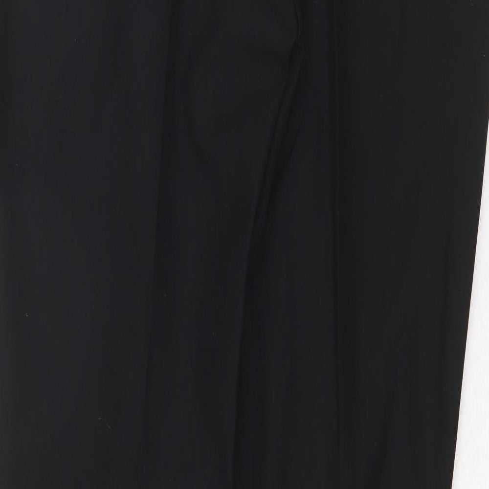 Select Womens Black Polyester Trousers Size 8 Regular Zip
