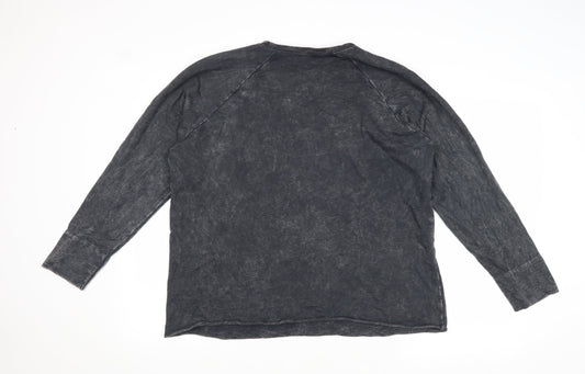 The Label Womens Grey Cotton Pullover Sweatshirt Size 12 Pullover