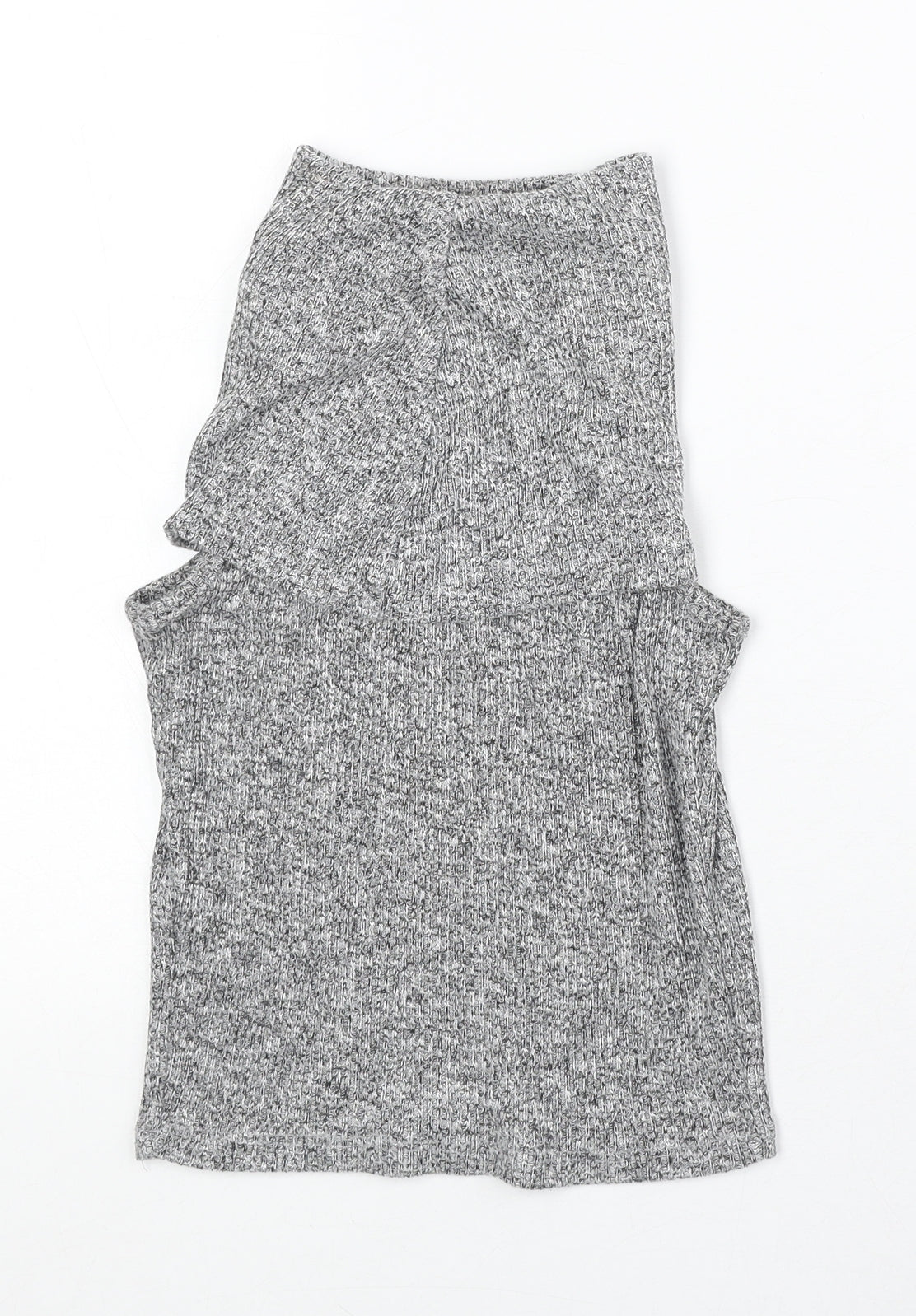 River Island Womens Green Geometric Polyester Basic Tank Size 10 Roll Neck