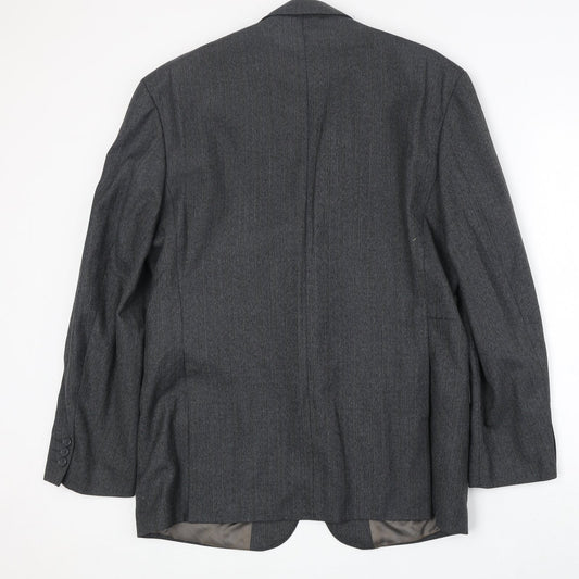James Barry Mens Grey Polyester Jacket Suit Jacket Size 42 Regular