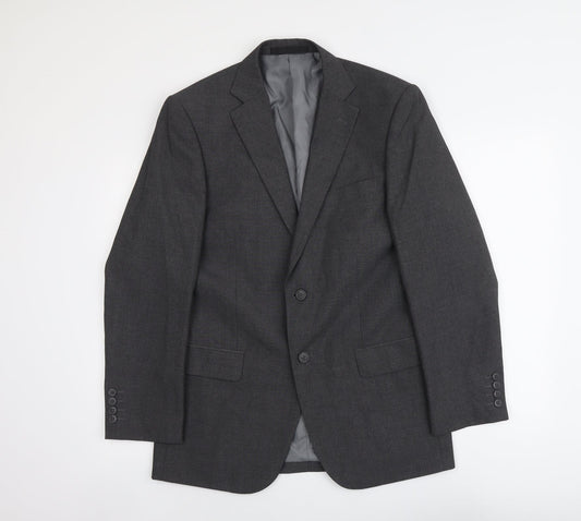 Marks and Spencer Mens Grey Polyester Jacket Suit Jacket Size 38 Regular