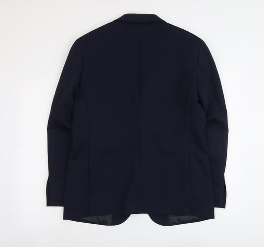Marks and Spencer Mens Blue Polyester Jacket Suit Jacket Size 40 Regular