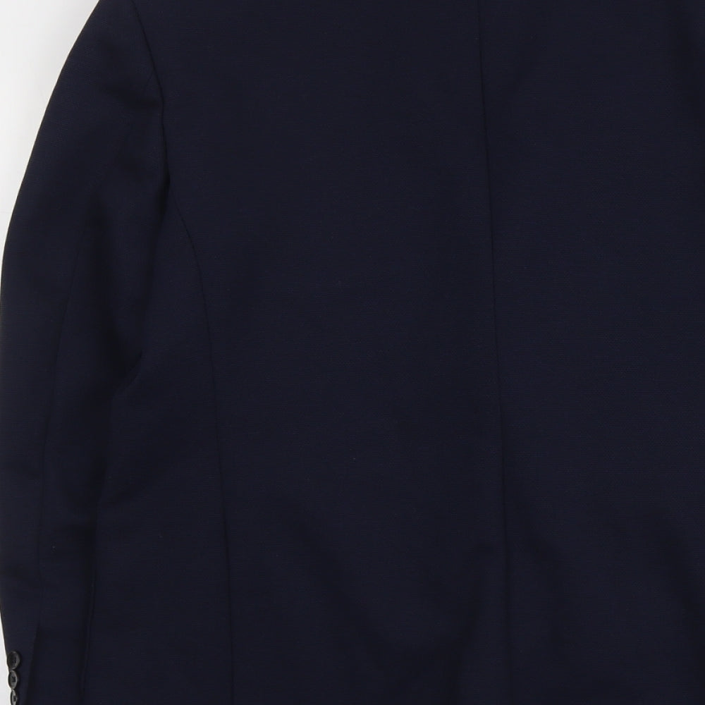 Marks and Spencer Mens Blue Polyester Jacket Suit Jacket Size 42 Regular