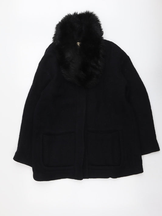 H&M Womens Black Jacket Size 8 Button