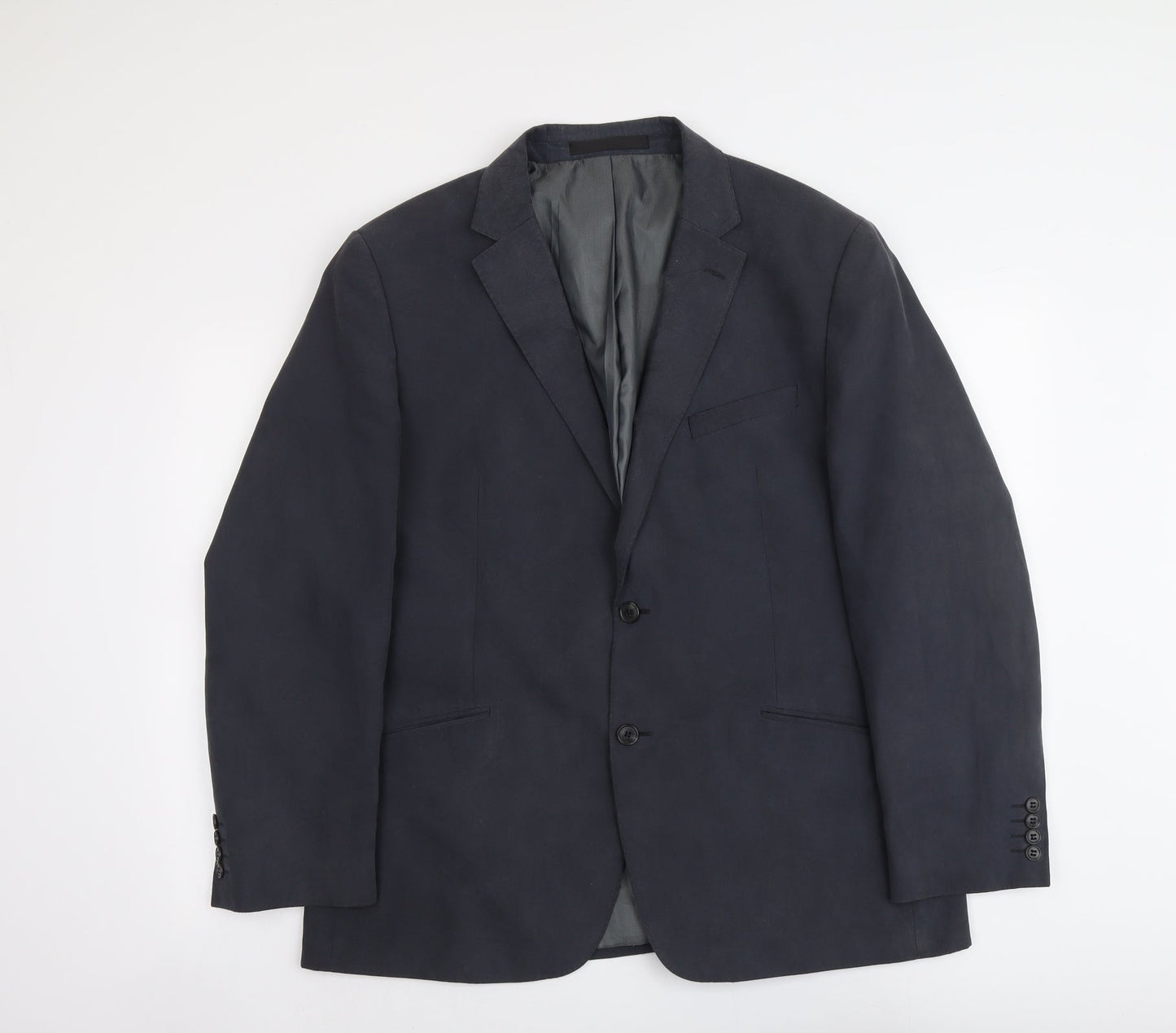 Marks and Spencer Mens Blue Polyester Jacket Suit Jacket Size 44 Regular