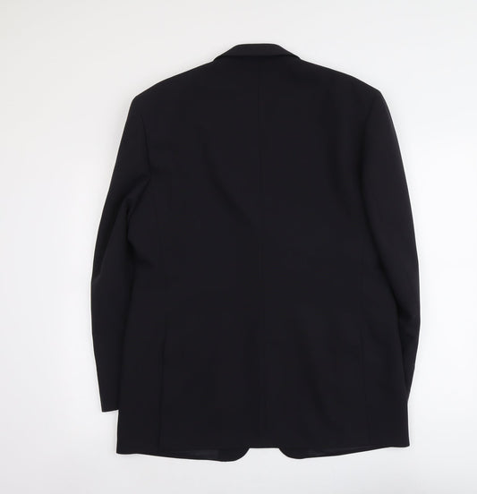 Greenwoods Mens Black Polyester Jacket Suit Jacket Size L Regular
