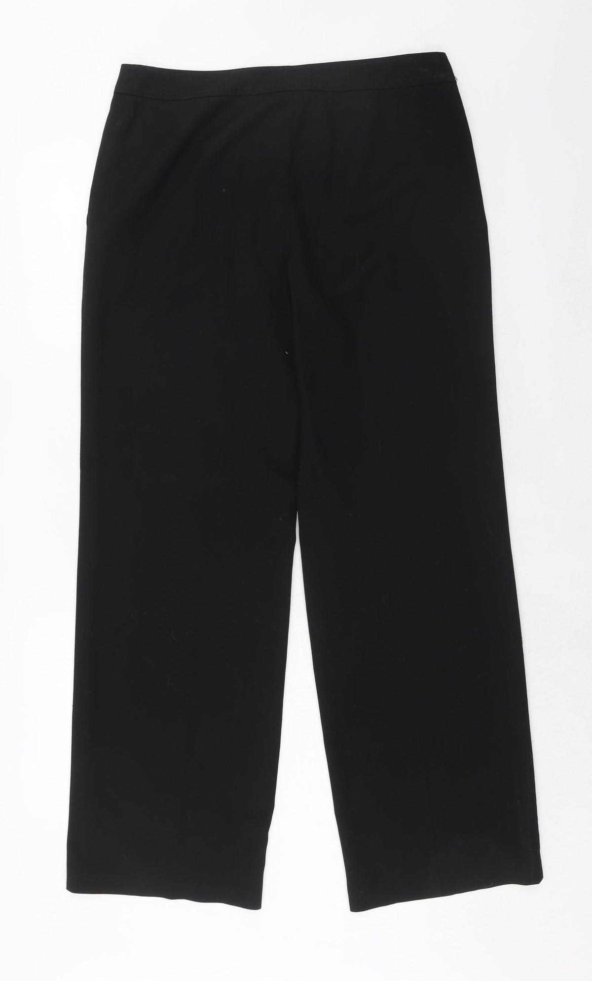 NEXT Womens Black Polyester Dress Pants Trousers Size 12 Regular Hook & Eye