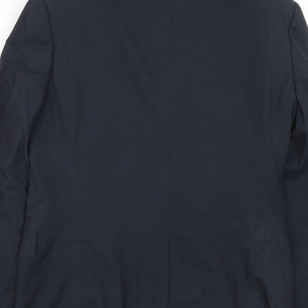 Marks and Spencer Mens Blue Polyester Jacket Suit Jacket Size 36 Regular