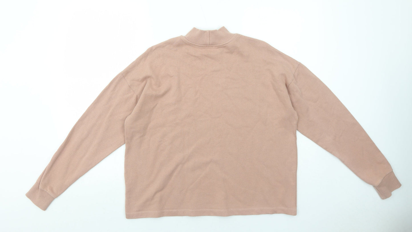 River Island Womens Pink Cotton Pullover Sweatshirt Size S Pullover