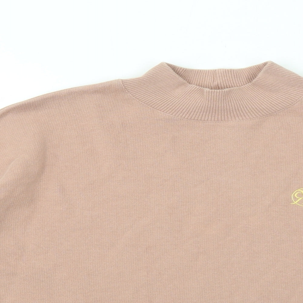 River Island Womens Pink Cotton Pullover Sweatshirt Size S Pullover