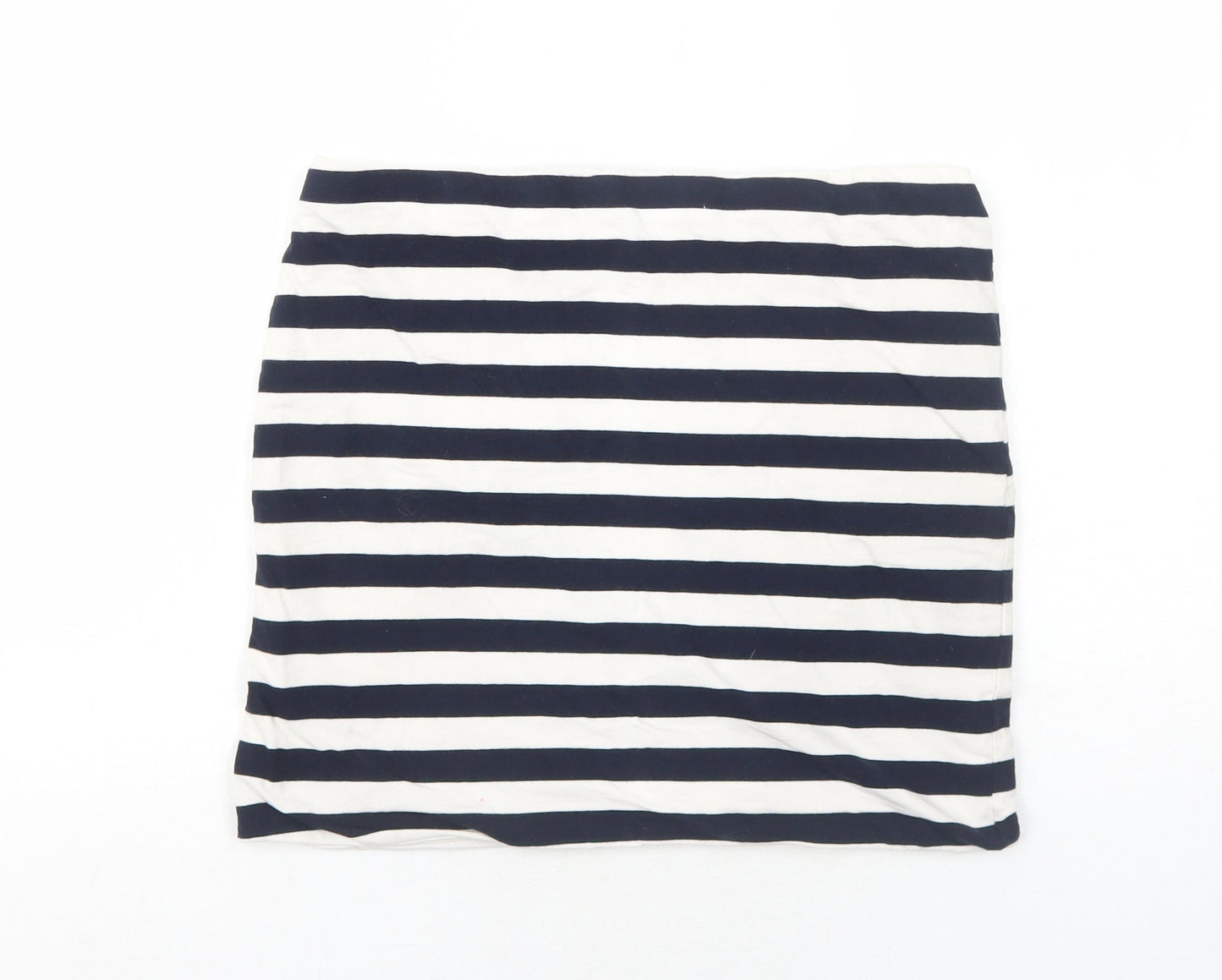 H&M Womens Blue Striped Cotton Bandage Skirt Size M