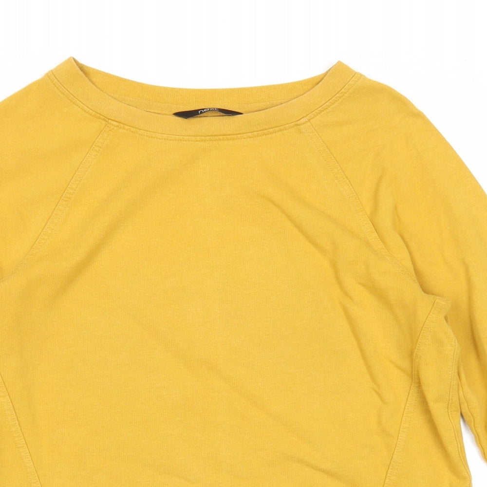 NEXT Womens Yellow Cotton Pullover Sweatshirt Size 6 Pullover